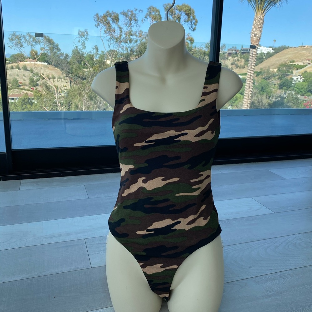 Naked Wardrobe Tank Camo Bodysuit
